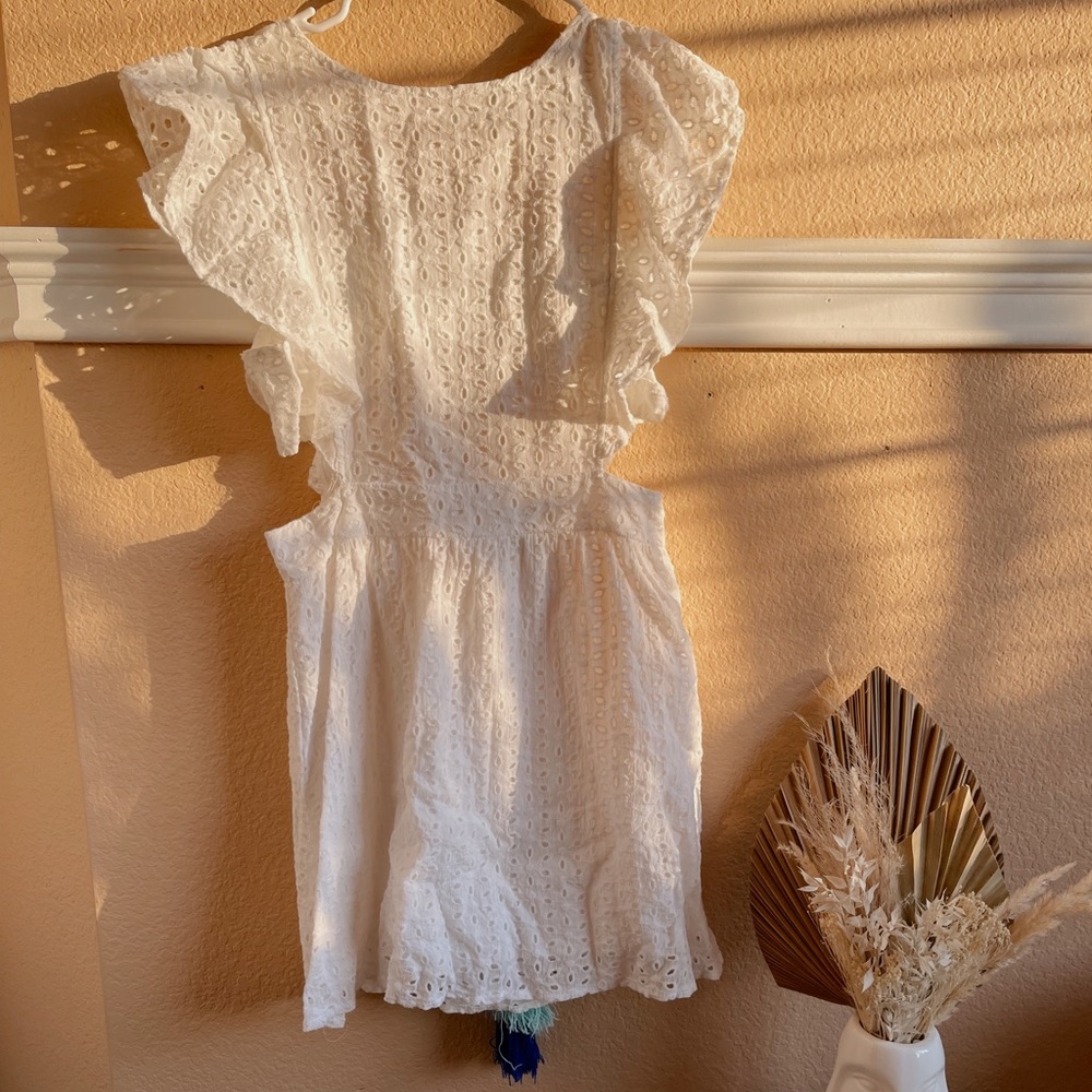 White Open Back Summer Dress